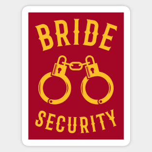 Bride Security – Handcuffs (Hen Party / Gold) Sticker